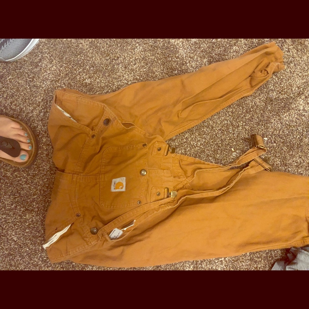 EUC size 7 boy carharrt overalls